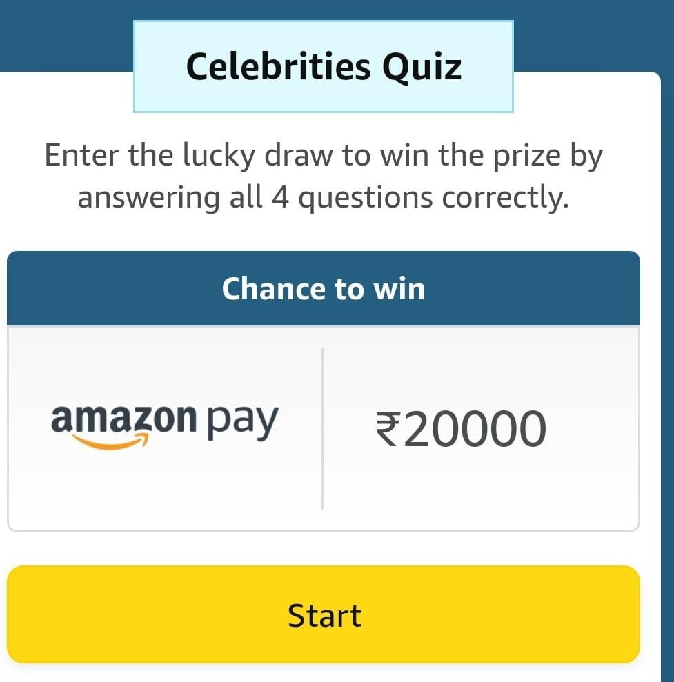 Amazon Celebrity Quiz Answers
