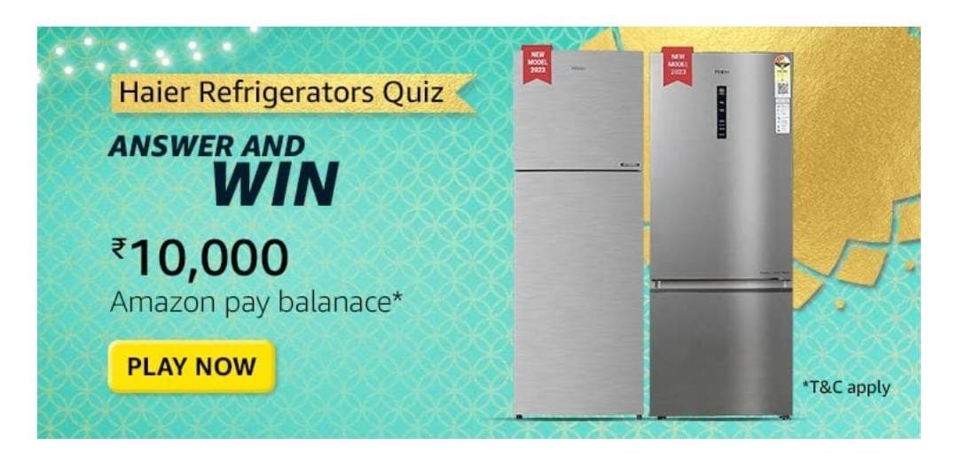 Amazon Haier Refrigerator Quiz