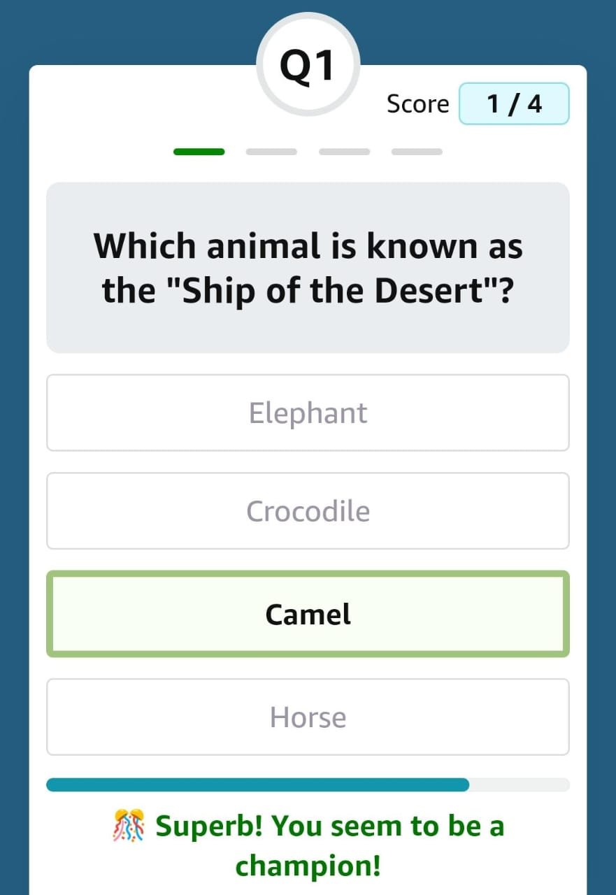 Which animal is known as the Ship of the Desert