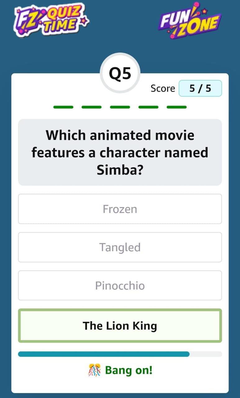 Which animated movie features a character named Simba